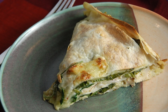 Spinach tortilla