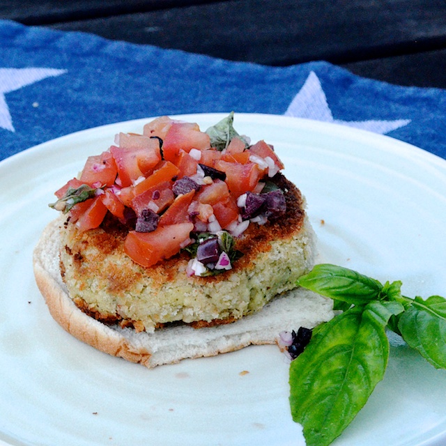Read more about the article White Bean Burgers with Tomato-Olive Relish
