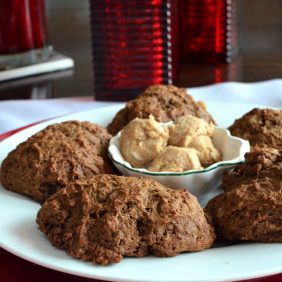 Read more about the article Cocoa Buttermilk Breakfast Biscuits with Brown Sugar Cinnamon Butter