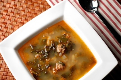 Read more about the article Sausage, White Bean, and Swiss Chard Soup