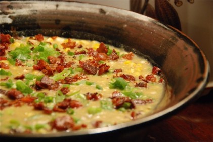 Read more about the article Summer Corn Chowder with Scallions, Bacon and Potatoes