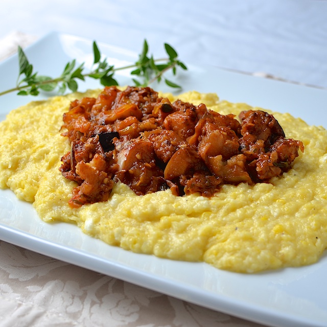 Read more about the article Yotam Ottolenghi’s Sweet Corn Polenta with Eggplant Sauce