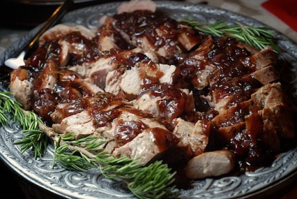 Read more about the article Pork Tenderloin with Balsamic-Cranberry Sauce