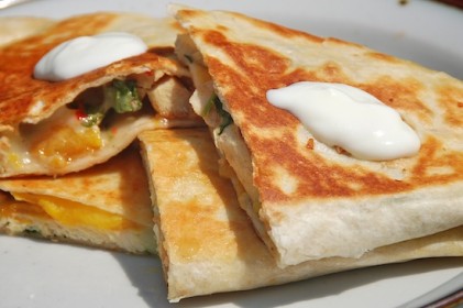 Read more about the article Pepper Jack, Chicken and Peach Quesadillas