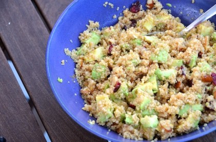 Read more about the article Quinoa and Avocado Salad with Dried Fruit, Toasted Almonds, and Lemon-Cumin Vinaigrette